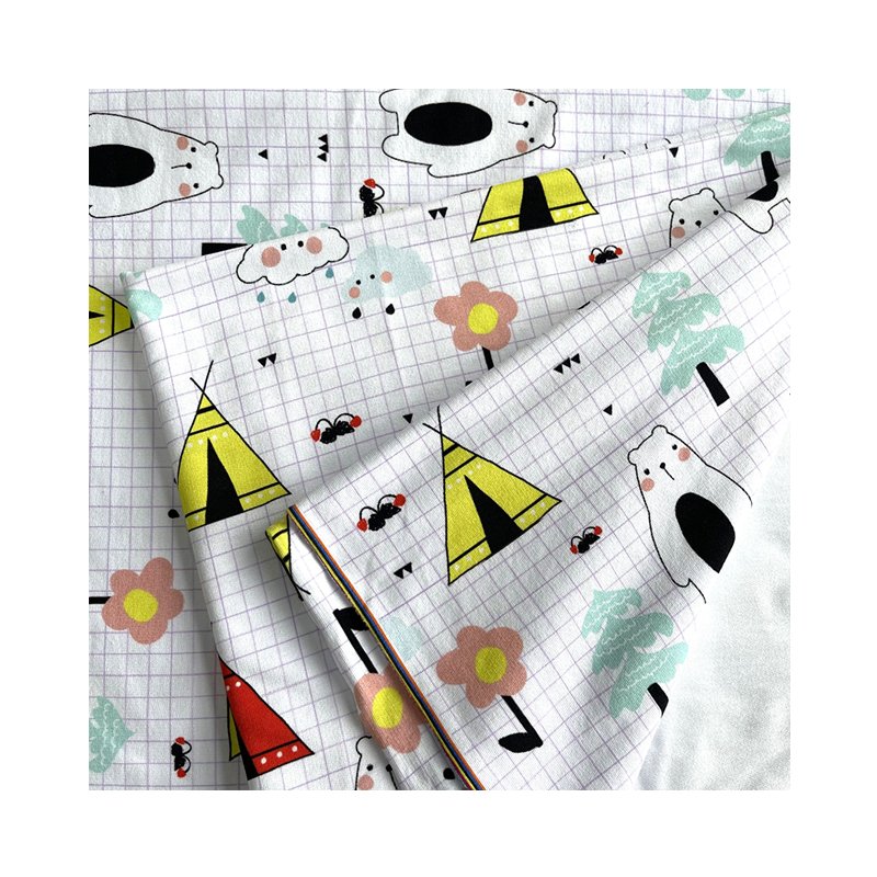 Factory wholesale 260g printed bamboo french terry fabric