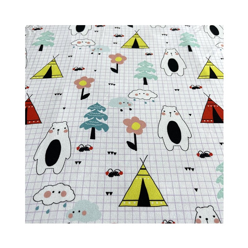 Factory wholesale 260g printed bamboo french terry fabric