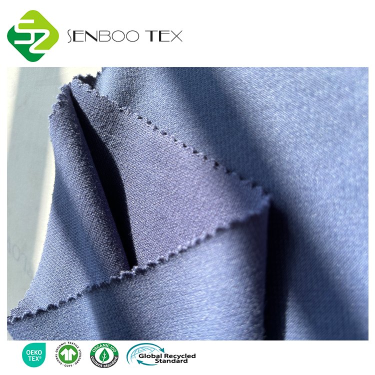 Custom Dye Interlock Fabric Bamboo Poly Heavyweight 410gsm 21S Printed Jersey Shirt for Boys Activewear Sling Carrier