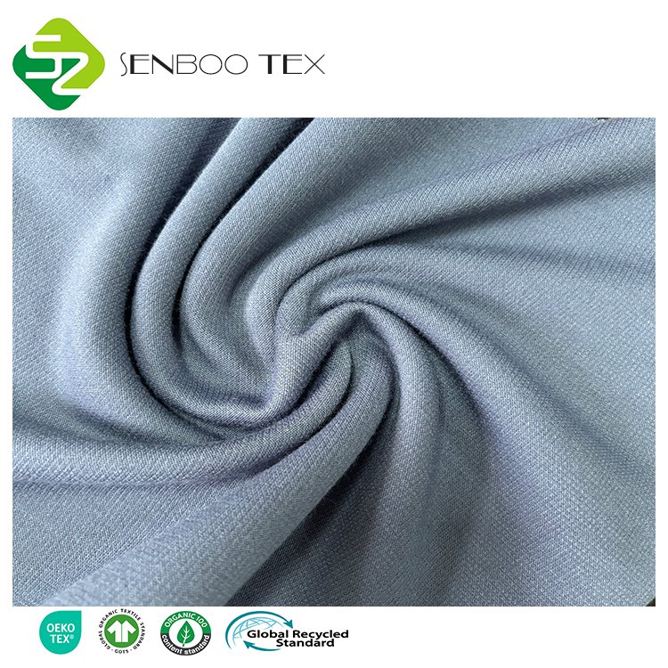 Custom Dye Interlock Fabric Bamboo Poly Heavyweight 410gsm 21S Printed Jersey Shirt for Boys Activewear Sling Carrier