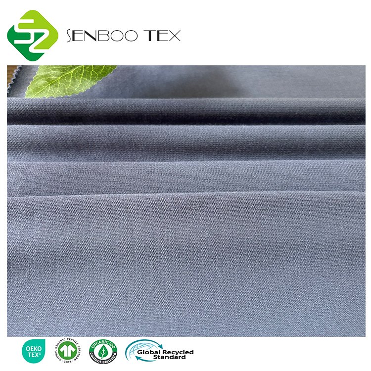 Custom Dye Interlock Fabric Bamboo Poly Heavyweight 410gsm 21S Printed Jersey Shirt for Boys Activewear Sling Carrier