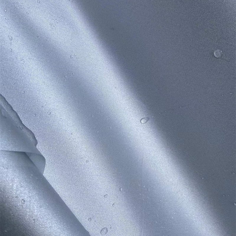 Wholesale Cheap Taffeta pa/pu Coated 100% Polyester Taffeta Silver Coated Fabric