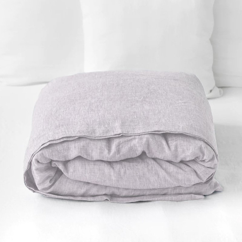 Custom Color 100% French Linen Bedding Set Pure Flax Linen Quilt Cover Stone Washed Bed Sheet for Home Hotel Cool Fabric Feature