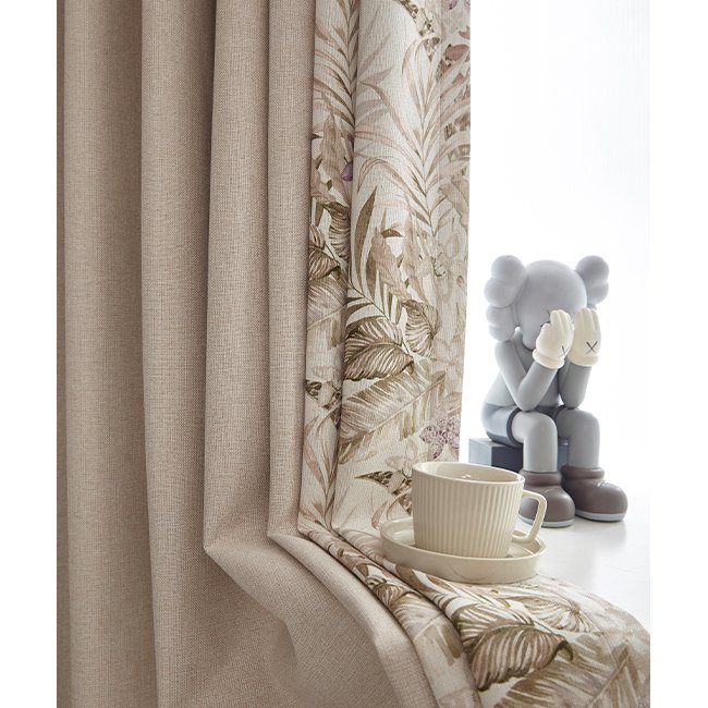 110"inch 280cm width high quality printing woven polyester curtain fabric linen blackout