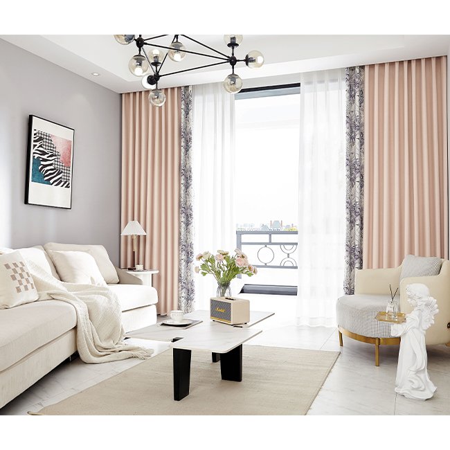 110"inch 280cm width high quality printing woven polyester curtain fabric linen blackout
