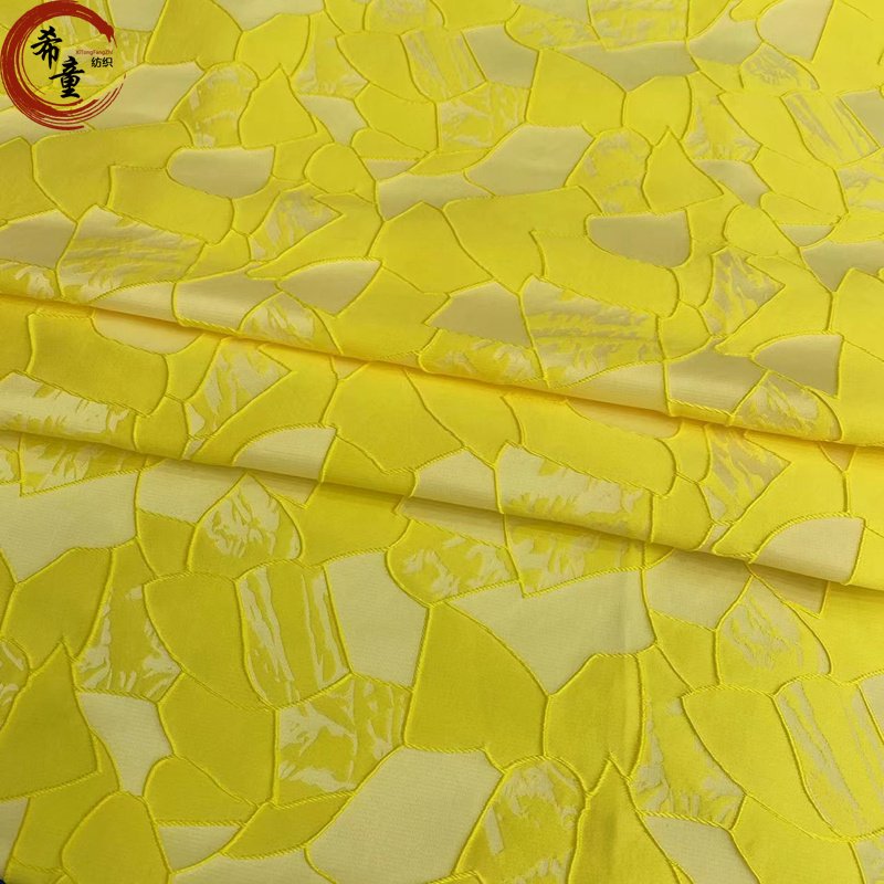 3D flower yarn dyed brocade jacquard fabrics for women and child's for dress polyester fabric chiffon dress