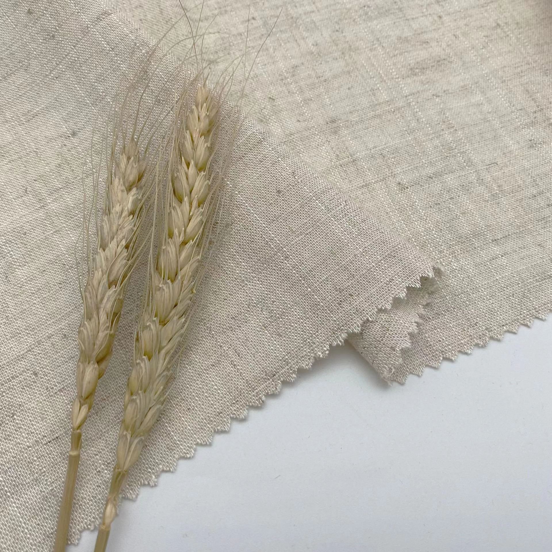 Fabric manufacturers linen rayon blended linen clothing fabric breathable plain fabric for garment