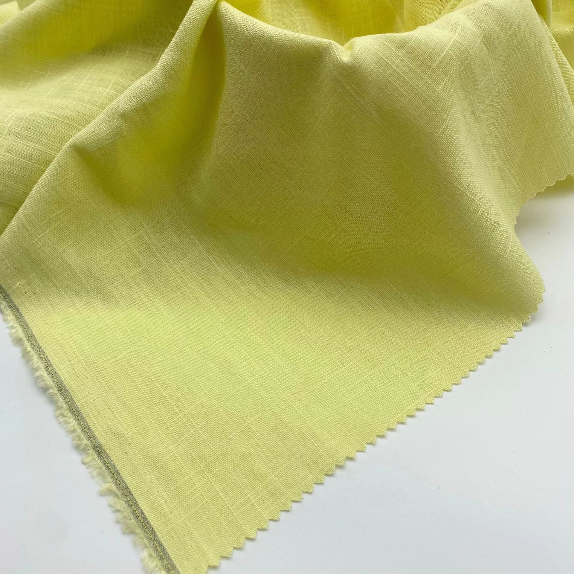 Fabric manufacturers linen rayon blended linen clothing fabric breathable plain fabric for garment