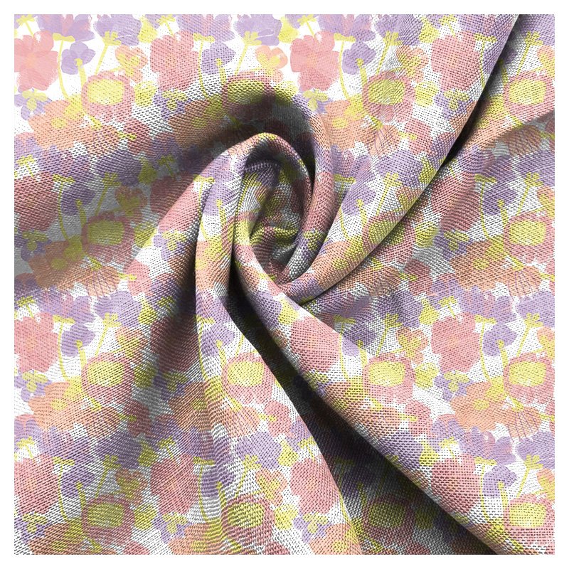Multiple colour pattern soft organic woven linen fabric for clothing