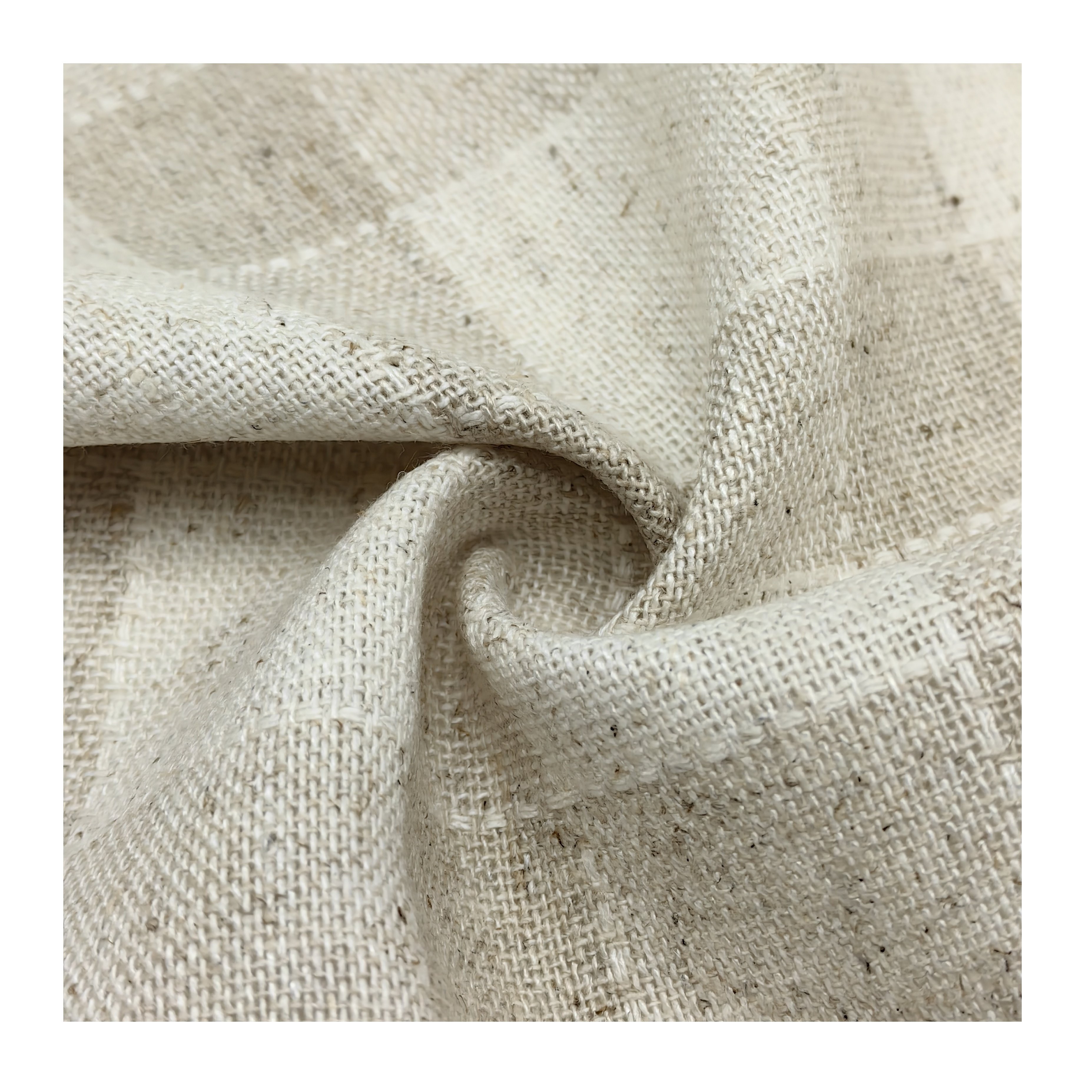 Best Quality natural Linen Fabric Plaid Woven Fabric 85%Rayon 15% Linen Plain eco-friendly fabric for clothing
