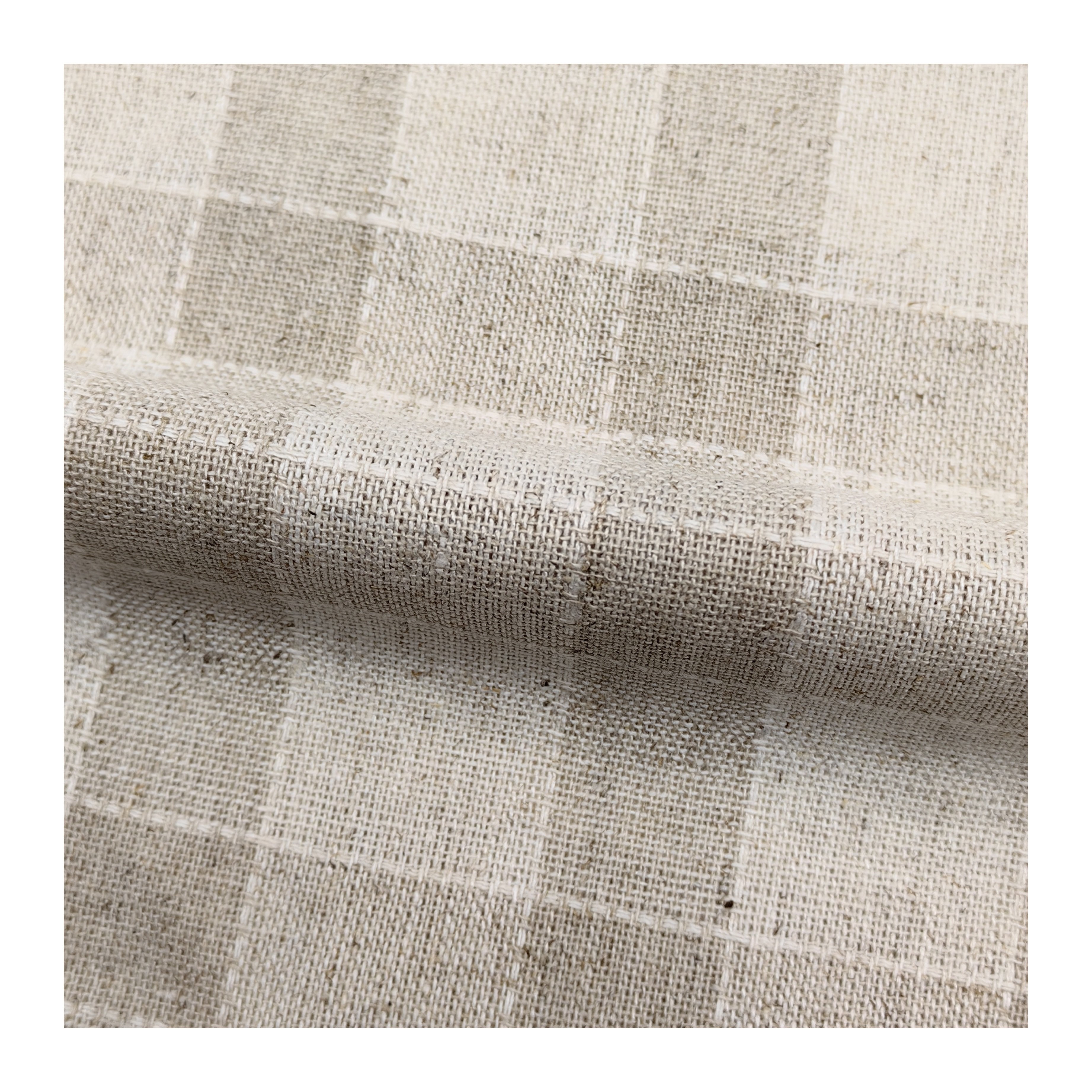 Best Quality natural Linen Fabric Plaid Woven Fabric 85%Rayon 15% Linen Plain eco-friendly fabric for clothing