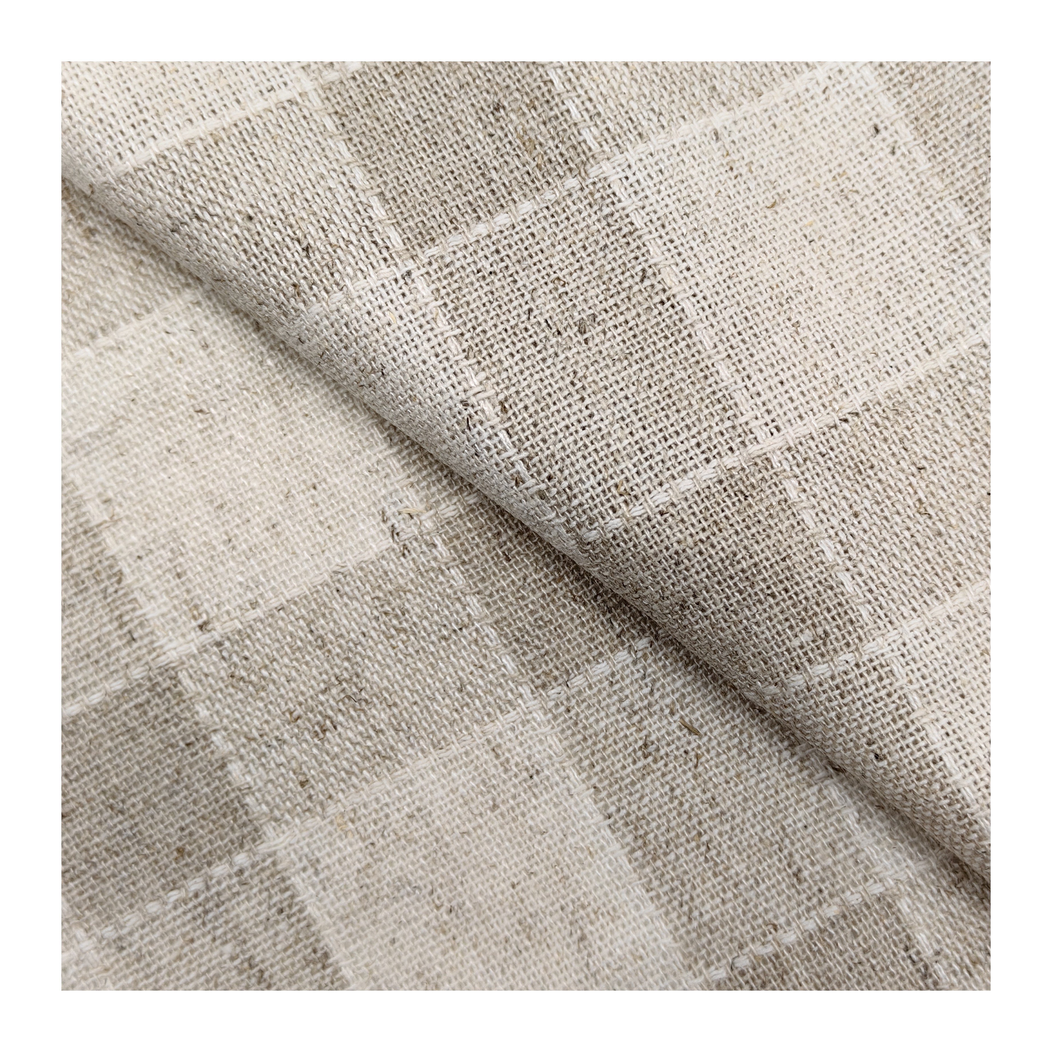 Best Quality natural Linen Fabric Plaid Woven Fabric 85%Rayon 15% Linen Plain eco-friendly fabric for clothing