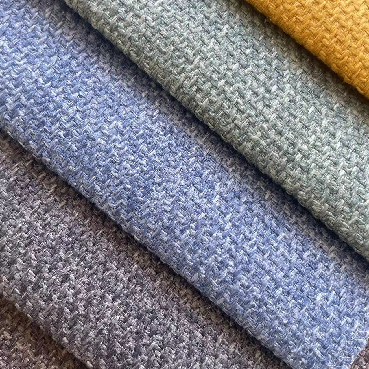 100% polyester synthetic linen look fabric for bed, sofa upholstery