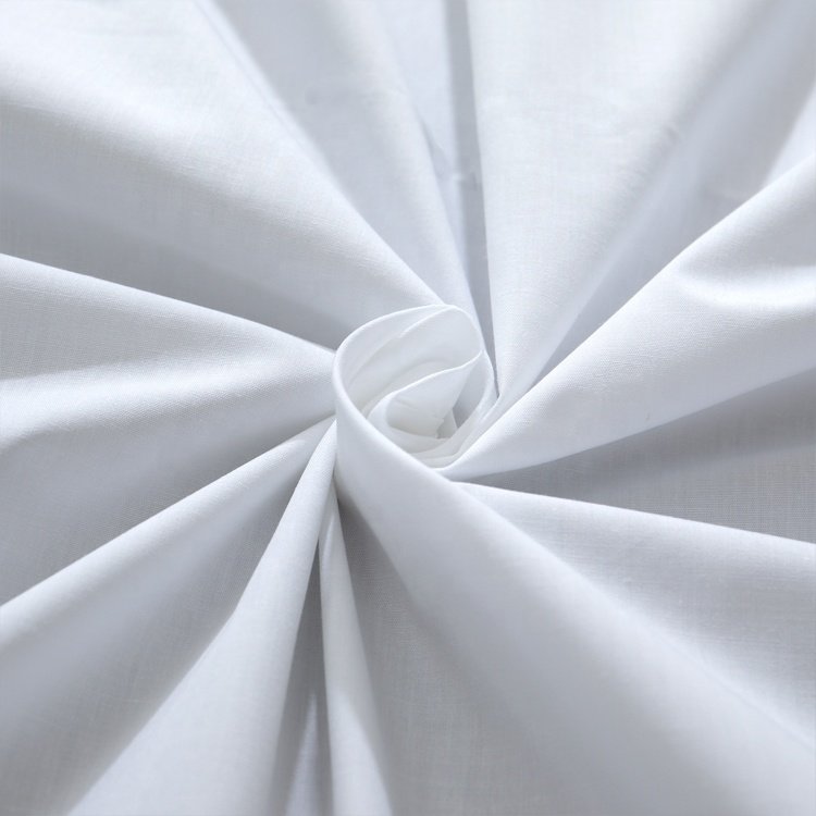 Hotel bed linen bedding sheet fabric white color 180 - 1000 TC