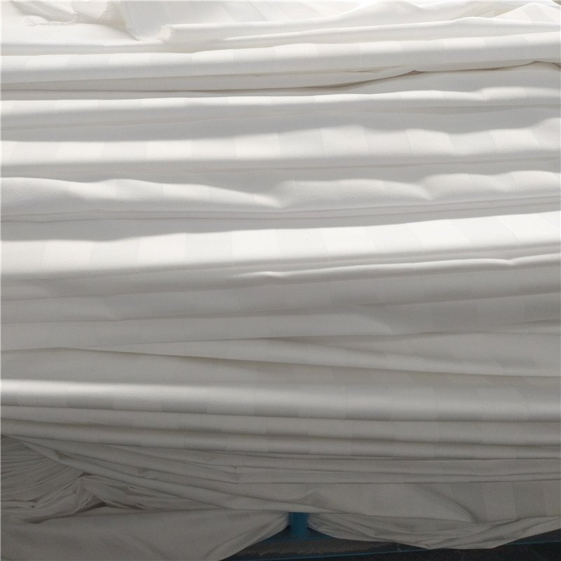 Hotel bed linen bedding sheet fabric white color 180 - 1000 TC