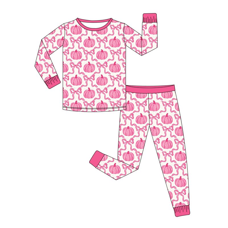 Custom 95% bamboo fiber 5% spandex Halloween children's pajamas set Halloween print design baby zip romper bamboo baby clothing
