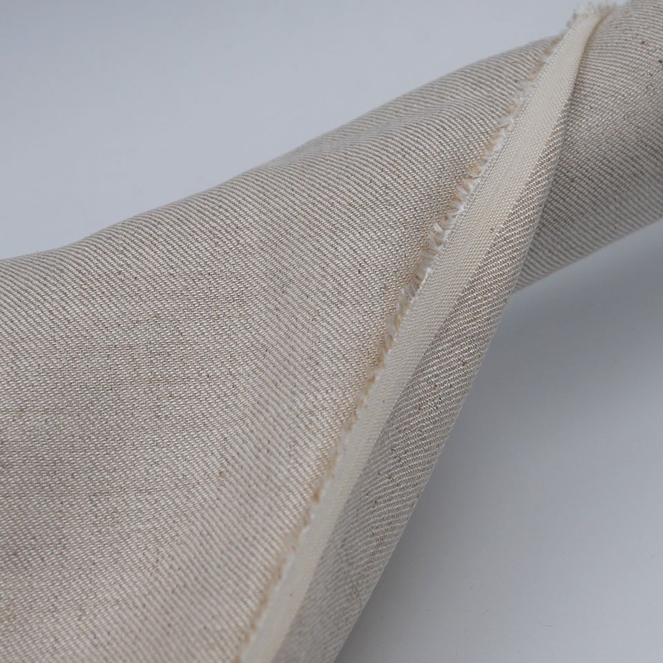 Wholesale clothing and textiles twill weave woven stretch spandex viscose rayon linen blend natural fabric