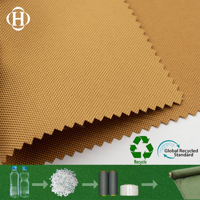 100% Recycled Polyester RPET Fabric Eco-Friendly Repreve Oxord Fabric From Bottles