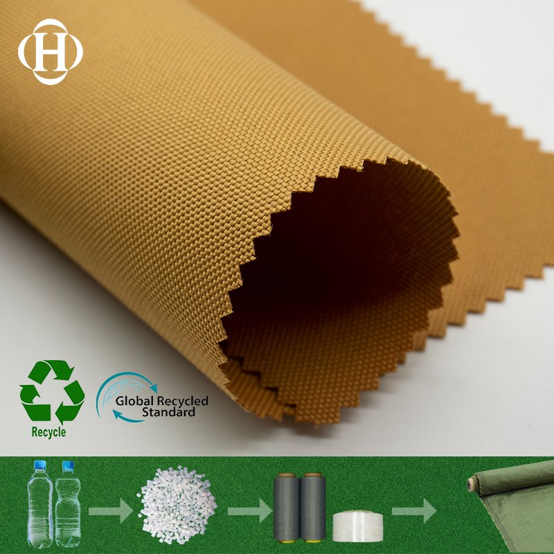 100% Recycled Polyester RPET Fabric Eco-Friendly Repreve Oxord Fabric From Bottles
