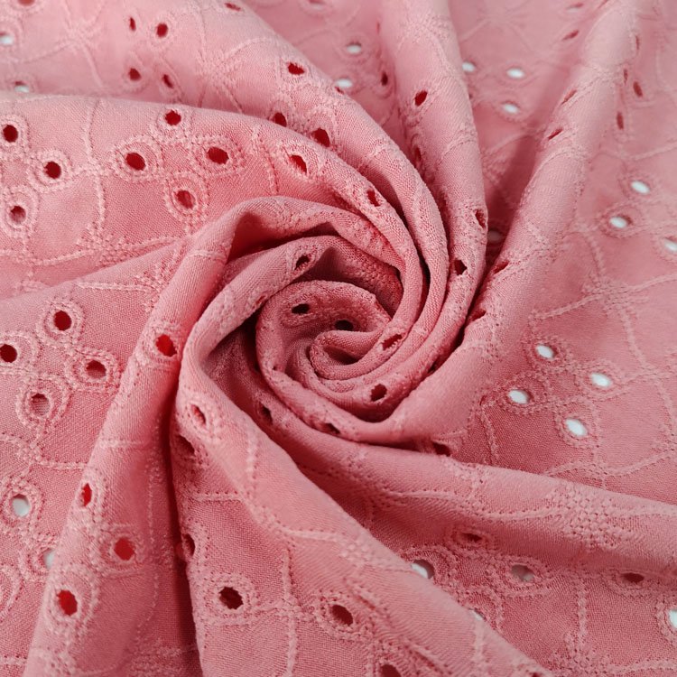 OEM/ODM polyester spandex hole sweater stretch jacquard fabric knitting for women garment
