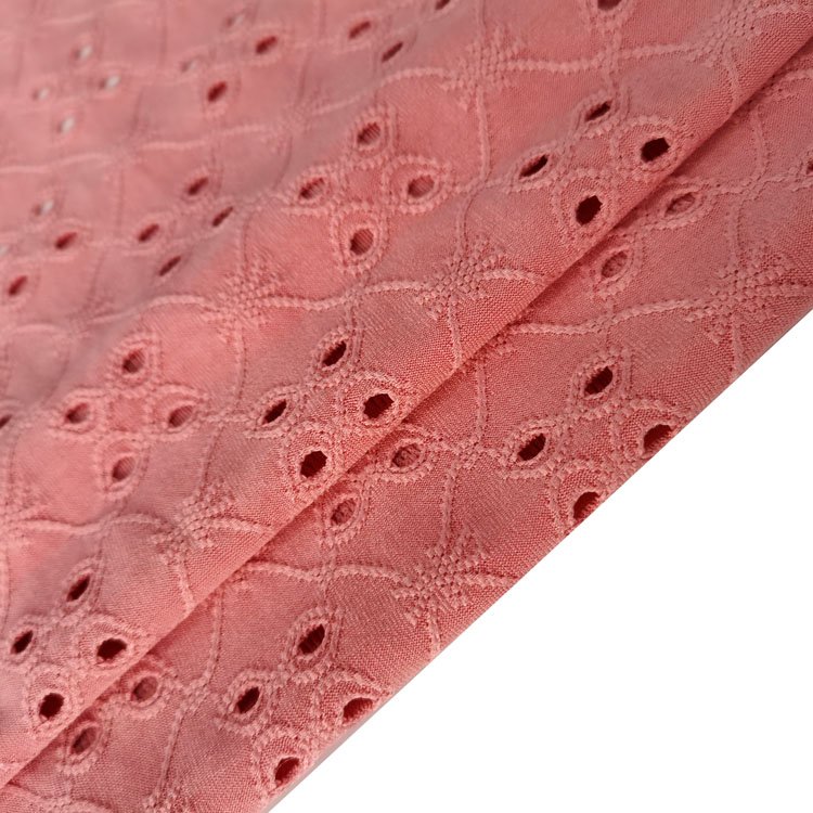 OEM/ODM polyester spandex hole sweater stretch jacquard fabric knitting for women garment
