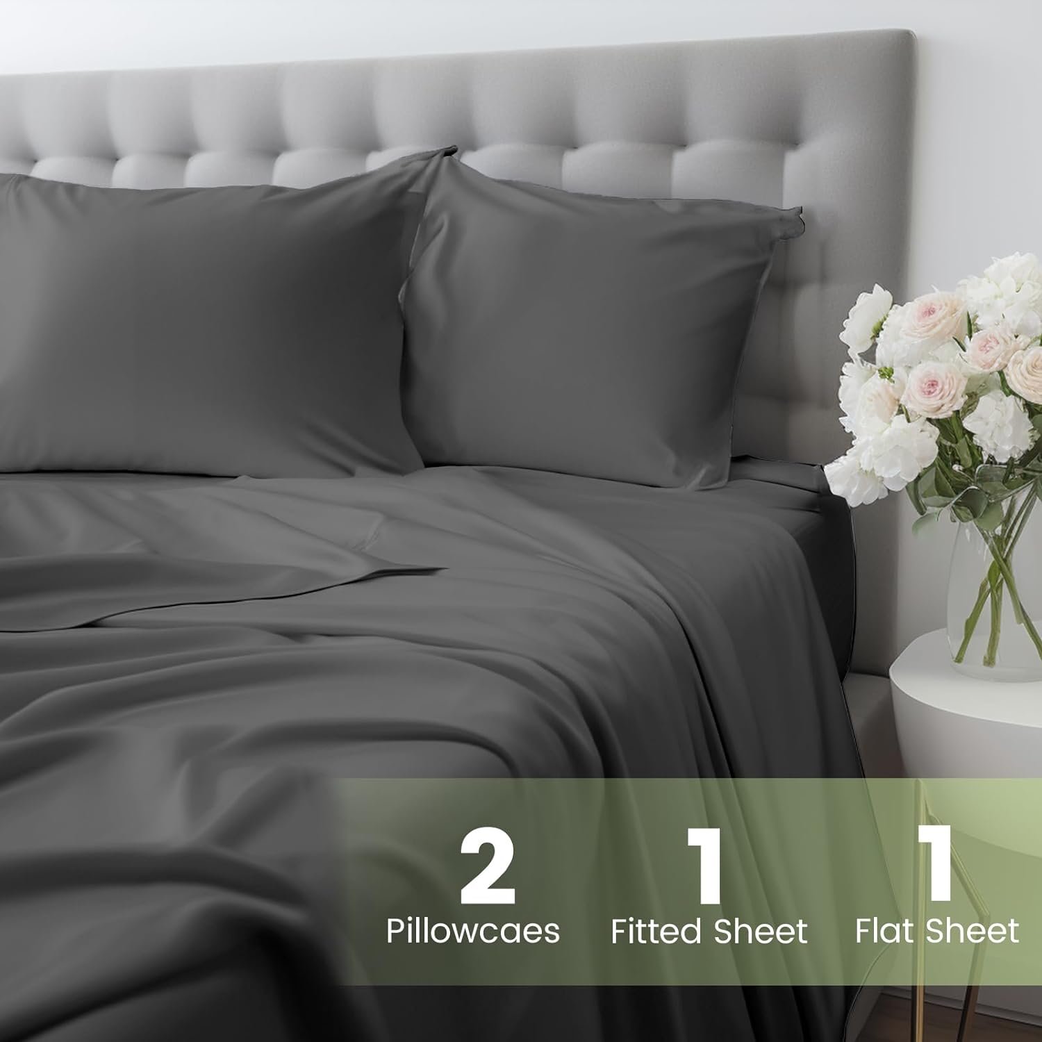 Cloudland High-Quality 100% Organic Bamboo Bed Sheets Bamboo Flat Sheet King Size Bamboo Sheets