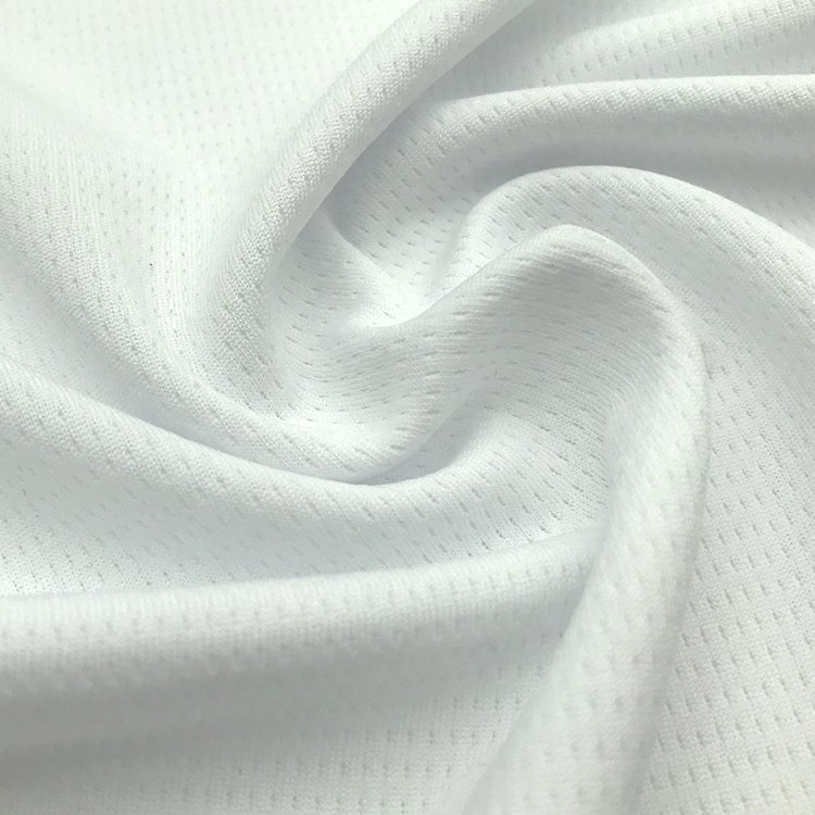 Quick dry 100 polyester Anti-UV knitting mesh fabric for sport T-shirt