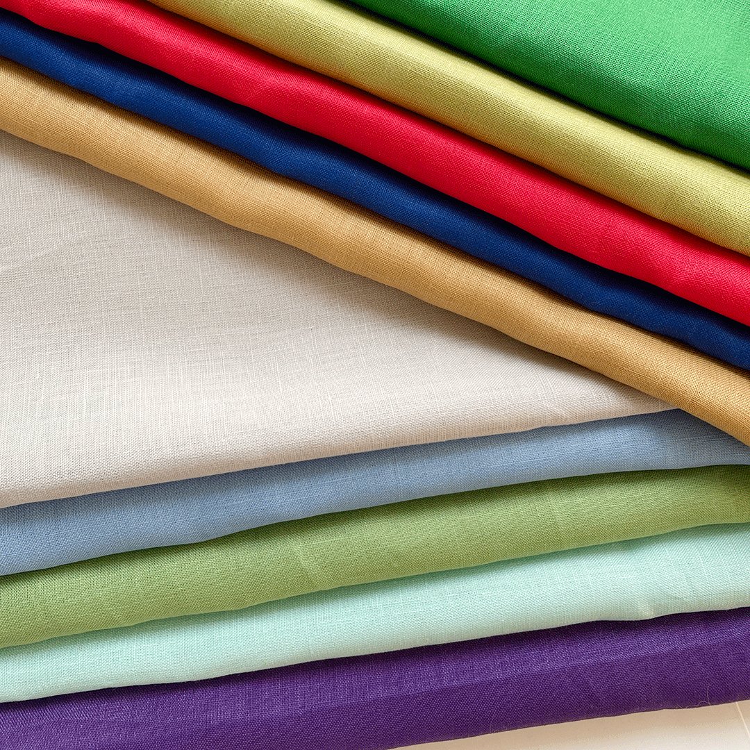 OEKO-TEX wholesale roll custom thick white natural 100% pure linen curtain fabric
