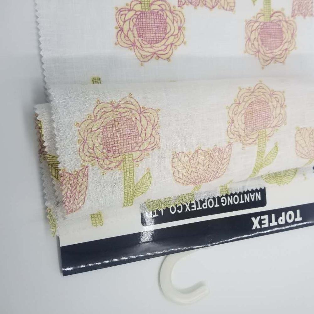 Rotary Screen Print 100% Linen Plain Weave Casual Fabric for Boys and Girls Garments