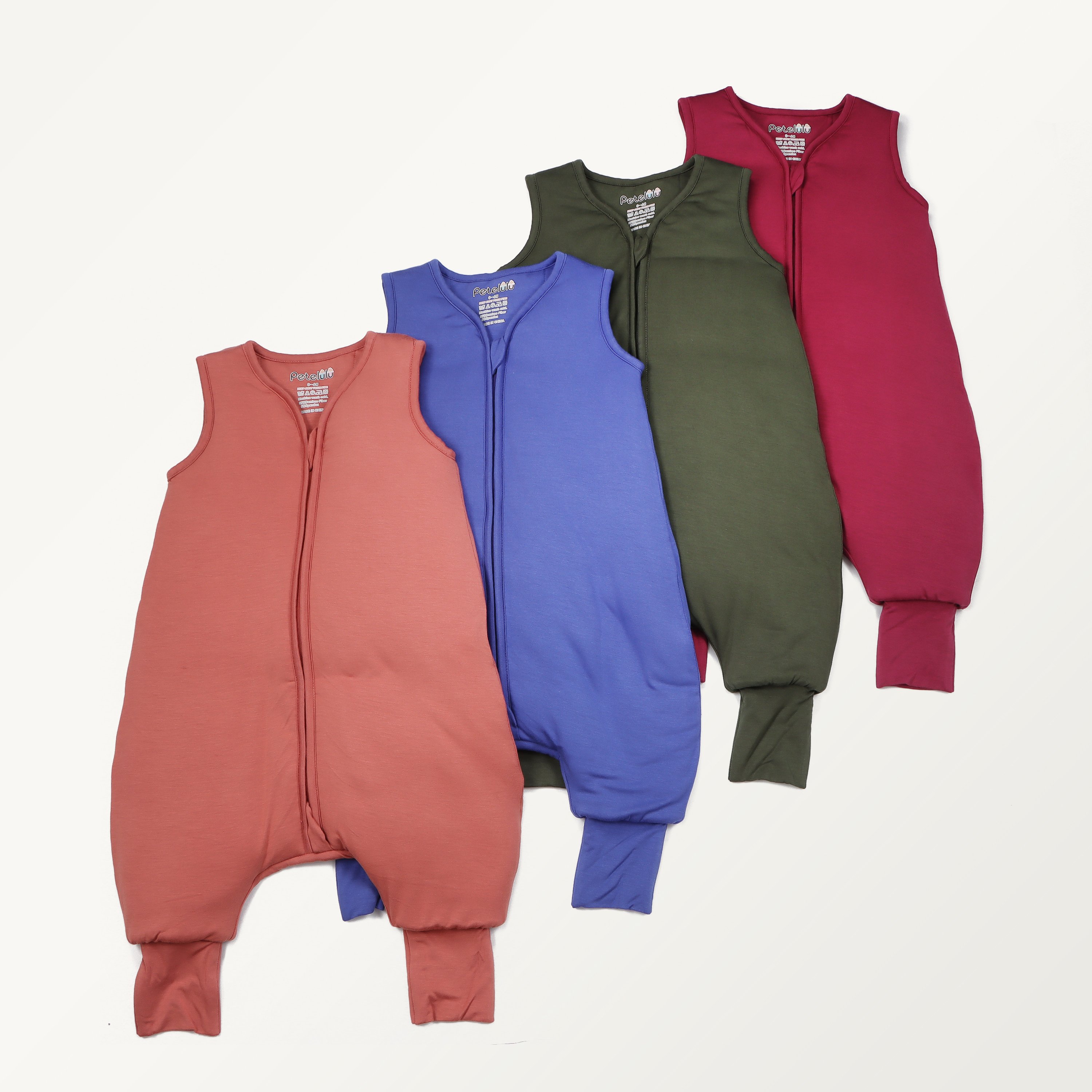 PETELULU Soft Baby Sleep Bag Walker Comfortable Bamboo Baby Sleep Sack Sleeveless 1-2.5 tog Sleeping Bags Babies With Feet