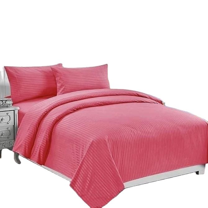 Home textile bed sheet 100% polyester dyed stripe hotel bedding fabric in roll For Making Bed Sheets for pillow