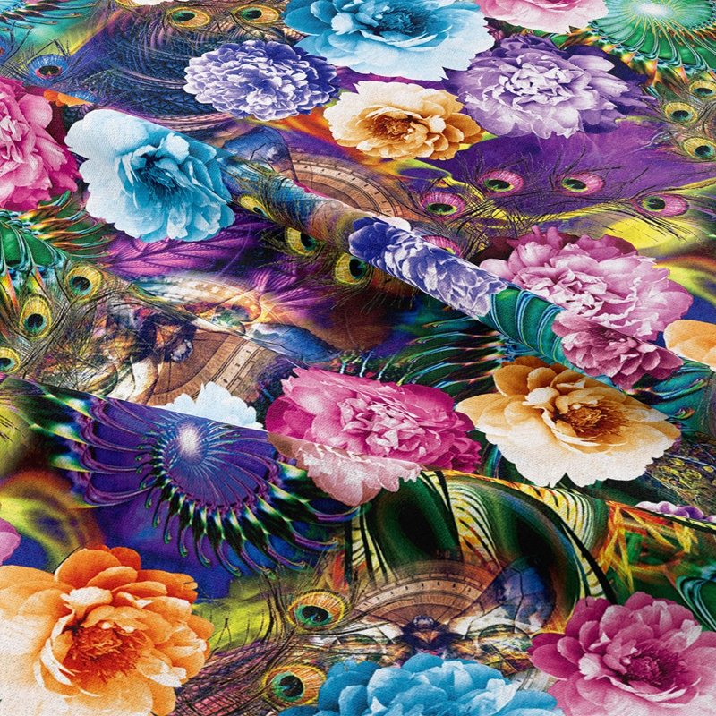 nowoven 100 polyester fabric for underwear floral digital print fabric rolls for clothes