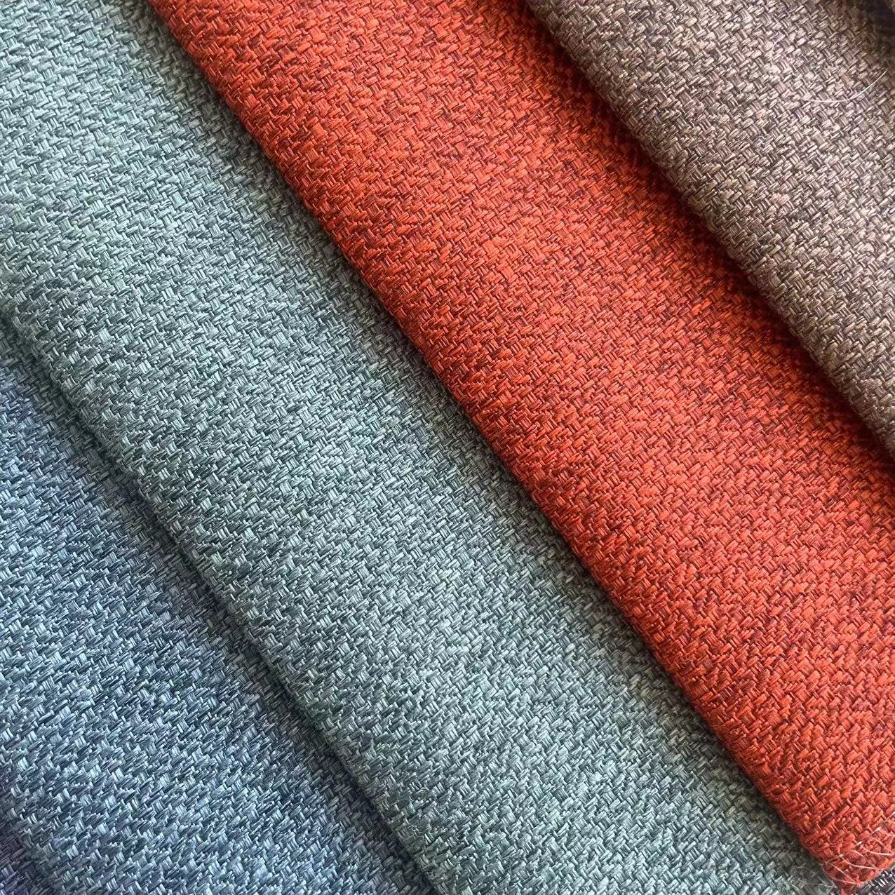 100% polyester flame retardant linen fabric for bed, sofa upholstery
