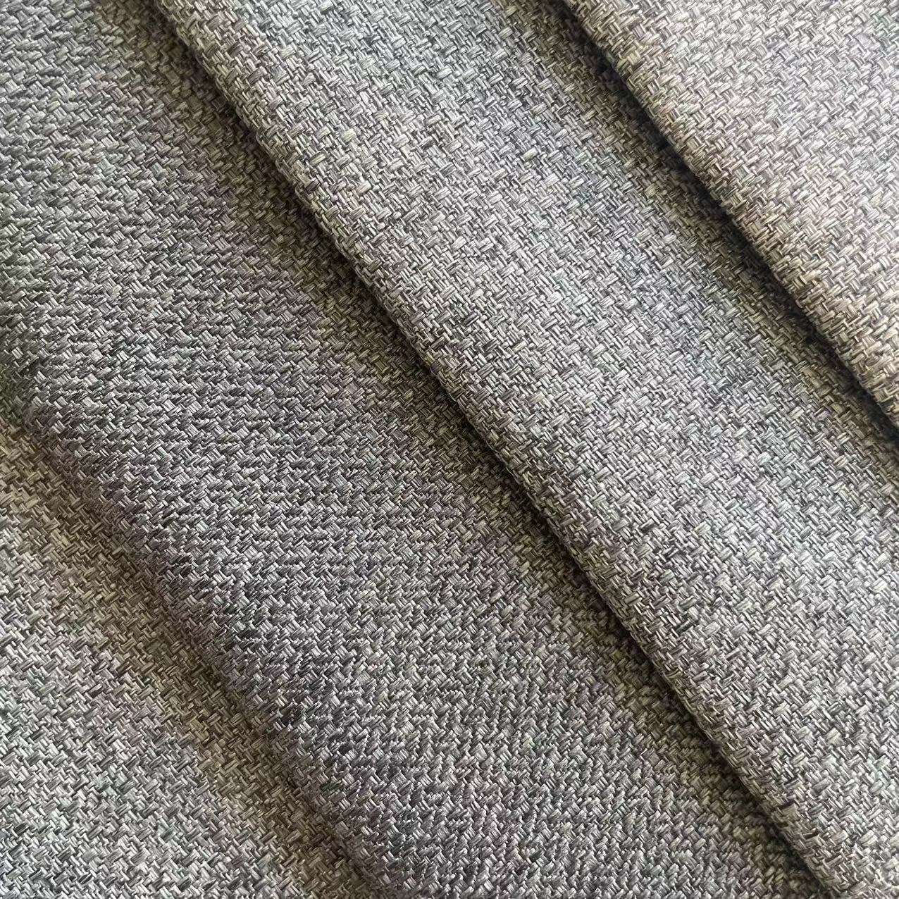 100% polyester flame retardant linen fabric for bed, sofa upholstery