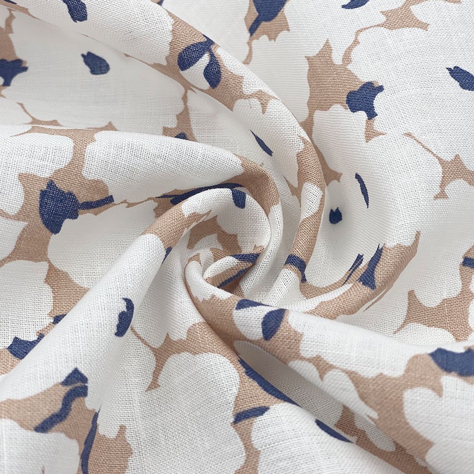 Wholesale custom summer forest blooms flowers nishat block digital printed linen lawn fabric