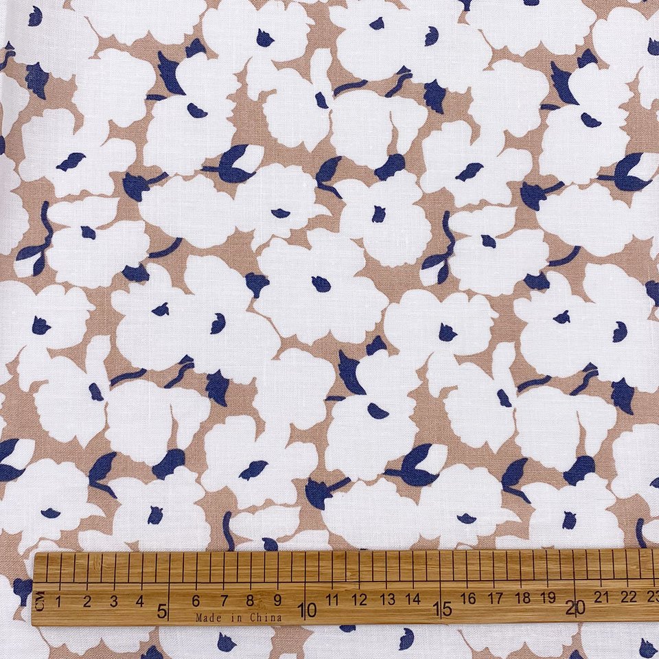 Wholesale custom summer forest blooms flowers nishat block digital printed linen lawn fabric