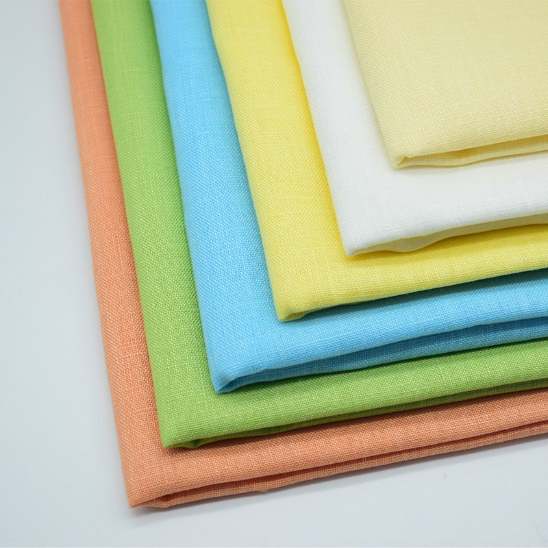 Skygen shirts cloth plain dyed soft woven solid color wholesale french irish italian 100% pure linen fabric for clothes