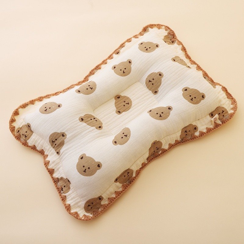Soft Organic Muslin 3D 200TC Fabric Animal Print Newborn Baby Blanket 0-2 Years Old Breathable Sleeping Pillow Bear Fiber Baby