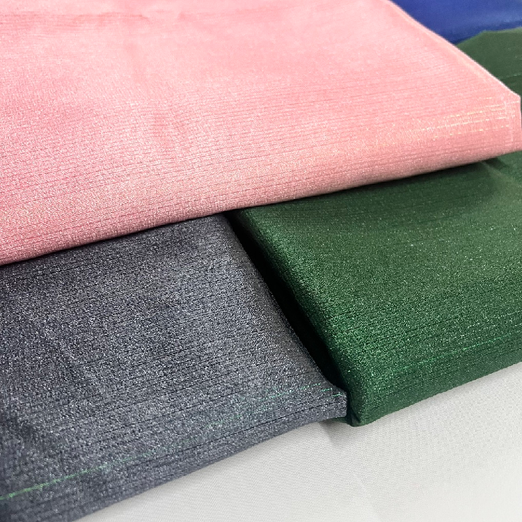 New Arrivals Glitter Organza Fabric Pleated Crinkle Metallic For Curtain
