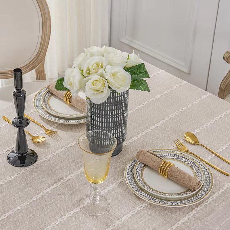 Pink Hemstitch Table Napkin Wedding Hotel Table Decoration Square Linen Tea Towels Durable Washable Cotton Linen Fabric Napkin
