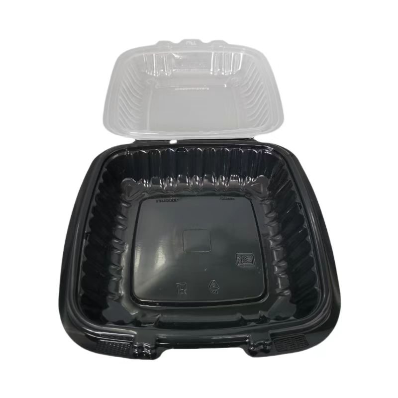 restaurant to go supplies carryout mfpp biodegradable mineral filled clamshell disposable hinged food container