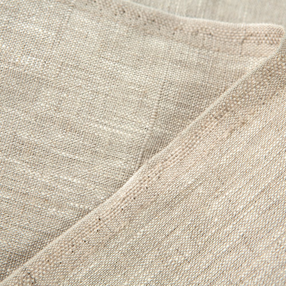 Wholesale 245 GSM 100% Linen Woven Natural Fabric Roll High Quality Breathable Not Softened Printed Pattern Shirt Dress Home Use