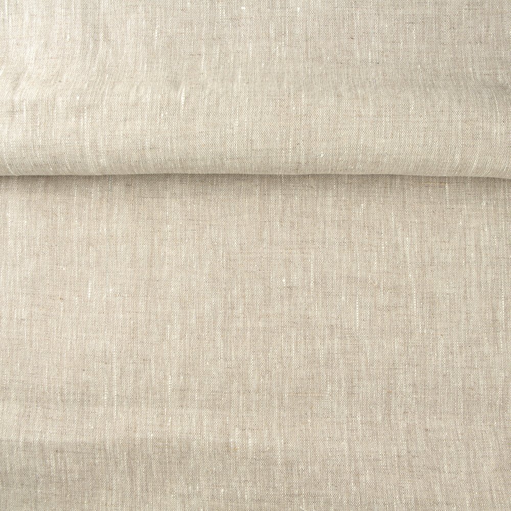 Wholesale 245 GSM 100% Linen Woven Natural Fabric Roll High Quality Breathable Not Softened Printed Pattern Shirt Dress Home Use