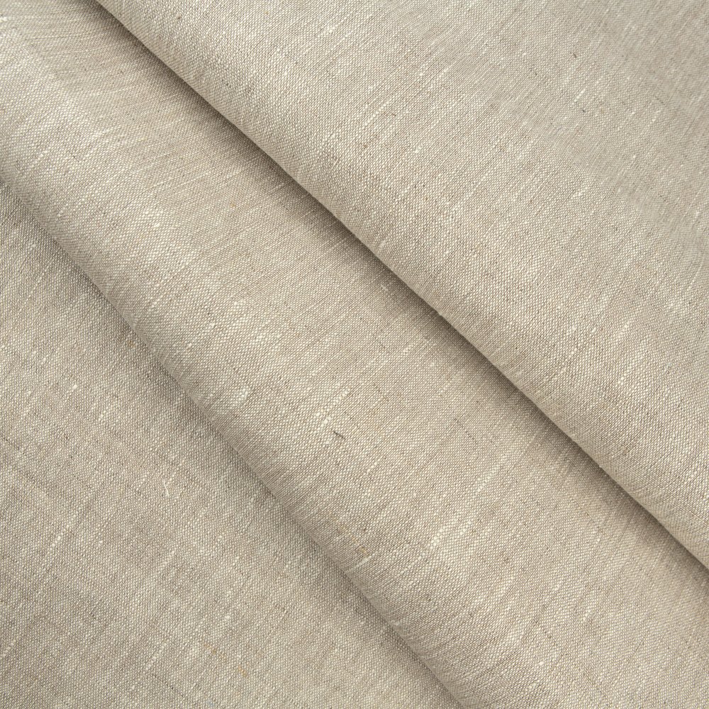Wholesale 245 GSM 100% Linen Woven Natural Fabric Roll High Quality Breathable Not Softened Printed Pattern Shirt Dress Home Use