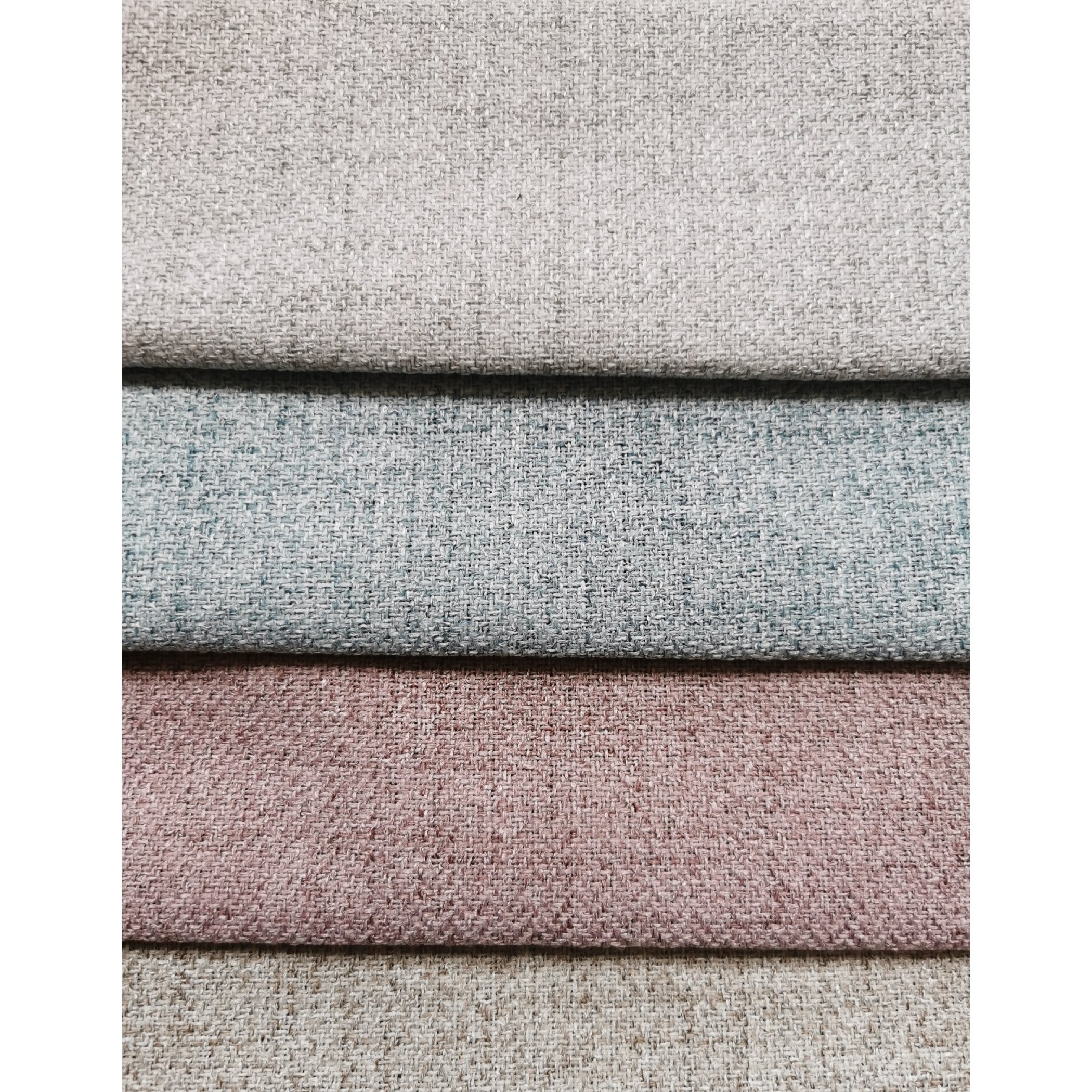 Free Sample Wholesale Linen Sofa Fabric Sample Cards Polyester Linen Upholstery Fabric