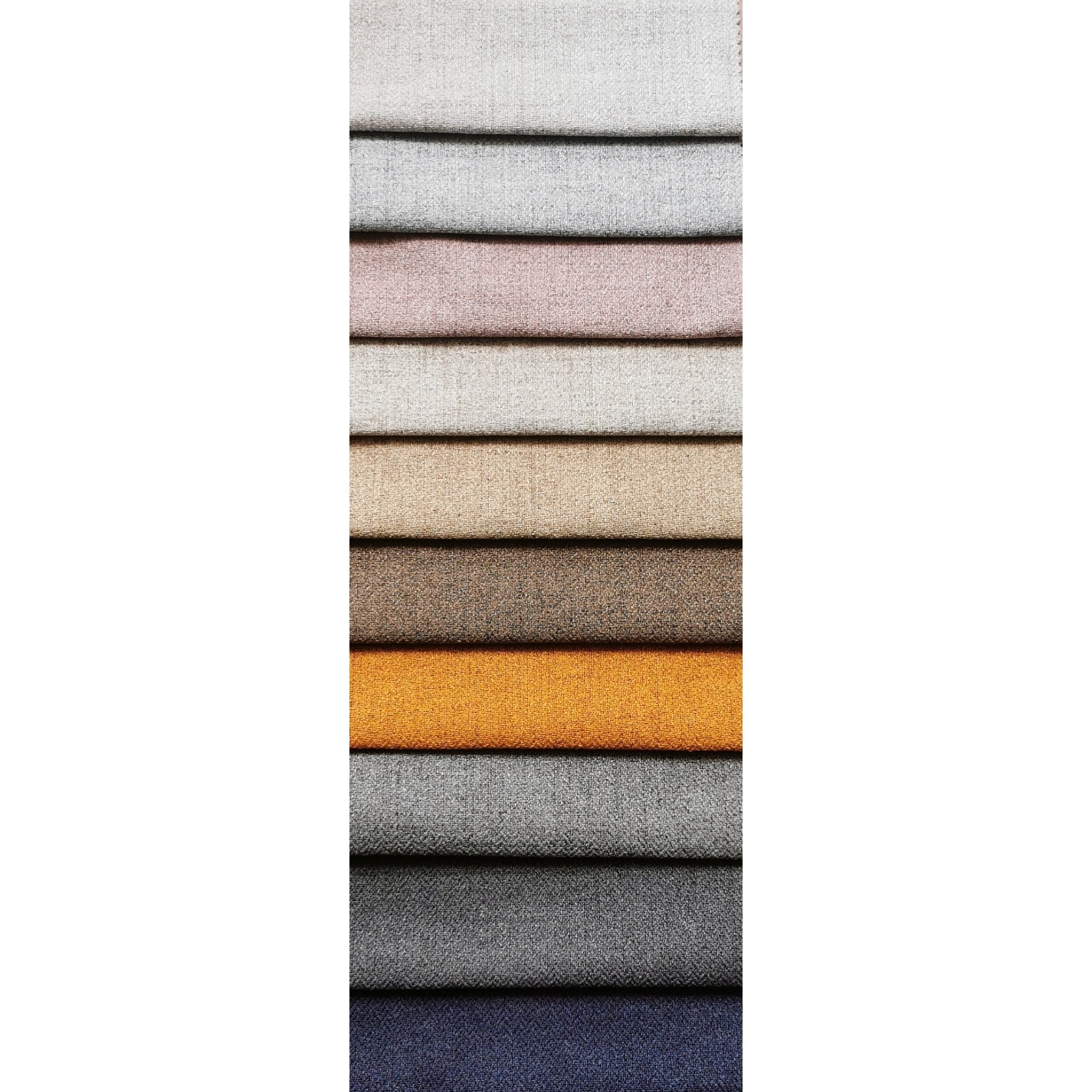 Free Sample Wholesale Linen Sofa Fabric Sample Cards Polyester Linen Upholstery Fabric