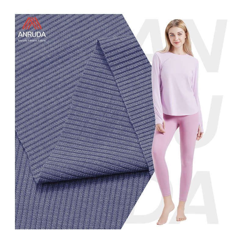 A3245 Factory 2*2 Rib 60s Bola Modal Spandex 179g Ribbed Knitted Jersey Organic Bamboo Fiber Fabric