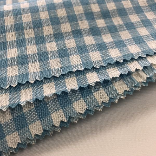 Shaoxing Textile Wholesale 100% pure plaid linen fabric, linen shirt fabric, Slub linen fabric