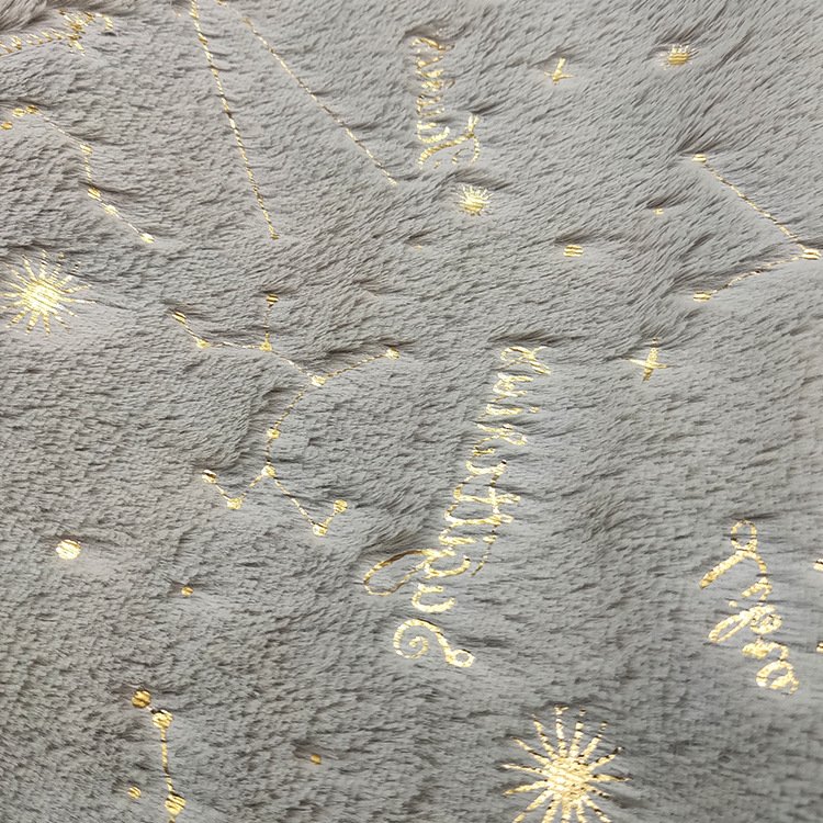 PV velvet gilding constellation pattern plush cloth special fabric for Christmas gift production