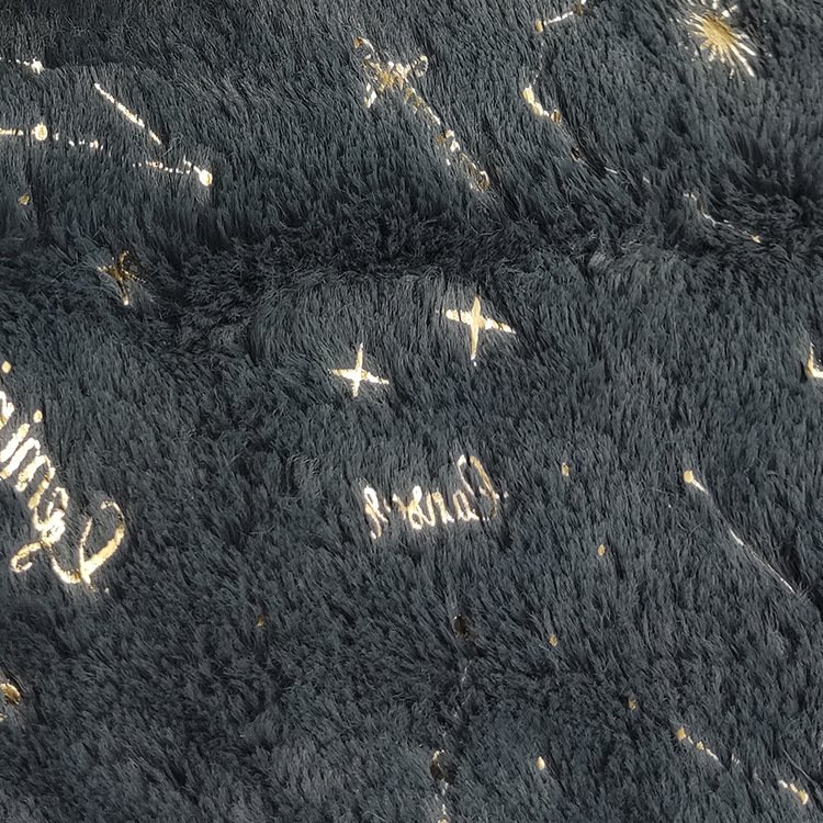 PV velvet gilding constellation pattern plush cloth special fabric for Christmas gift production